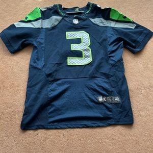 Used Russell Wilson Seahawks Stitched NIKE Jersey Size 44